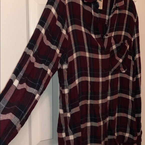 Plaid button up top - Picture 3 of 6